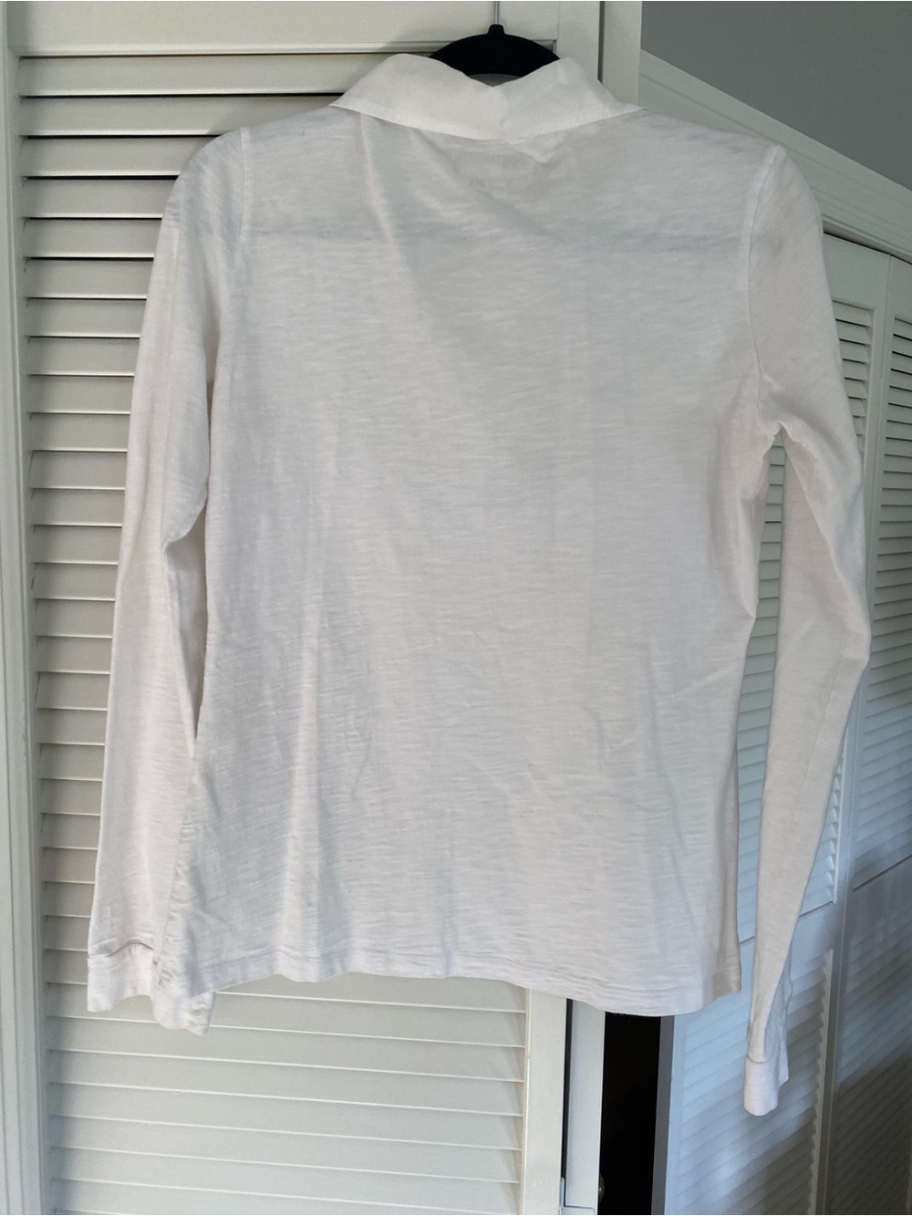 Twill Twenty Two White Layered-Look Long Sleeve Shirt with Ruffle Placket - Picture 2 of 6